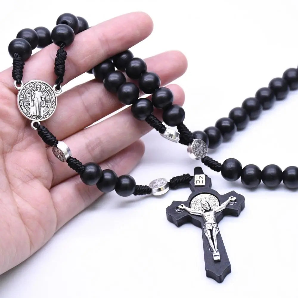 Wooden Rosary Necklace