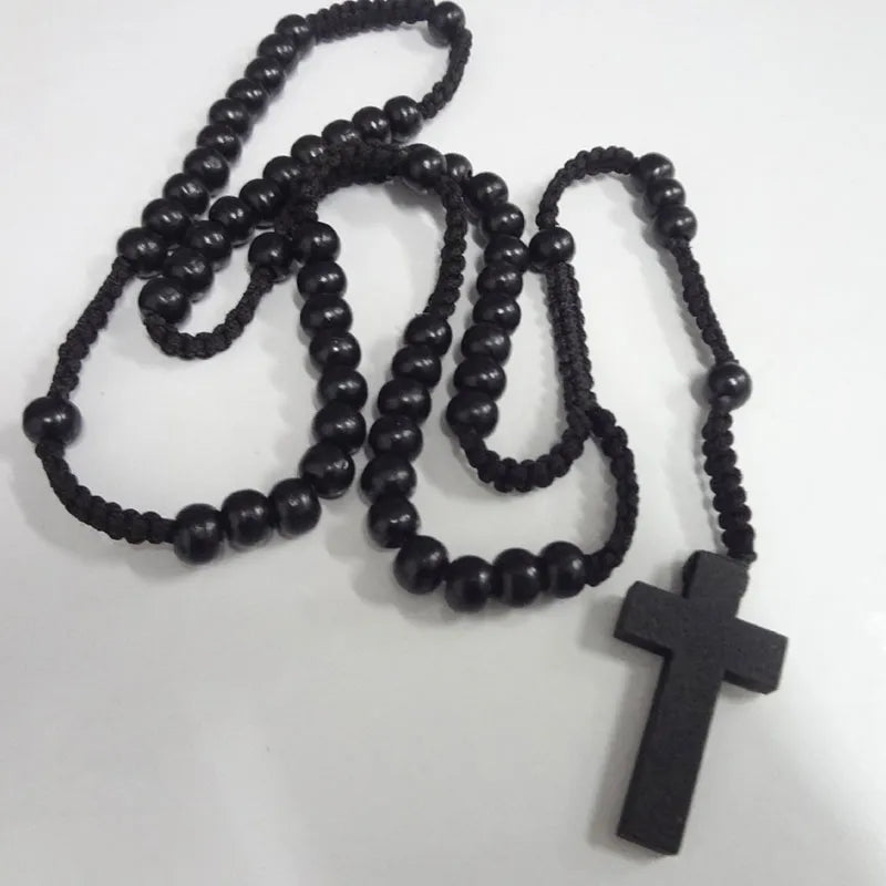 Wooden Rosary Necklace