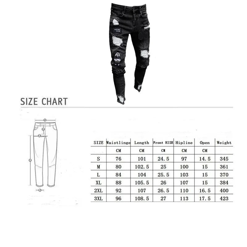 3 Styles Men Stretchy Skinny Jeans - admstore