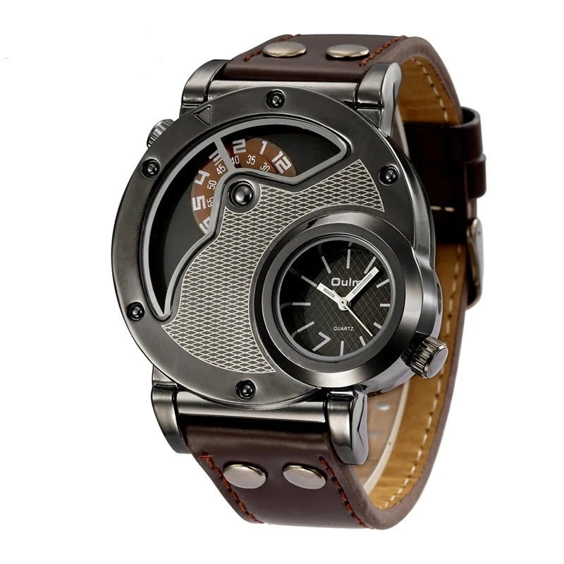 Men Dual Time Quartz Watch