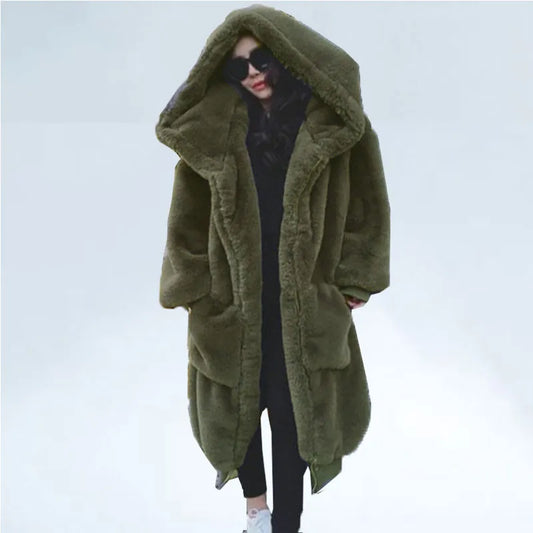 Winter Faux Fur Coat Women - admstore