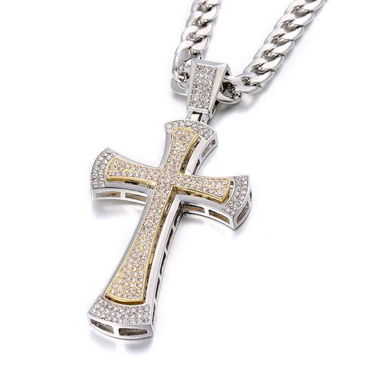 Double Layer huge Cross Necklace - admstore