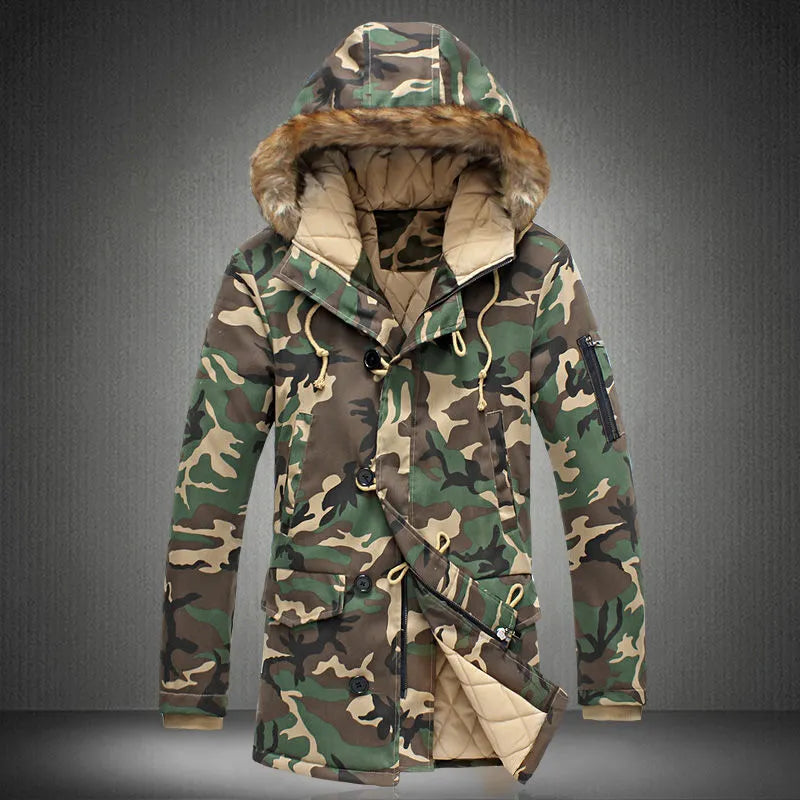 Winter Men Thick Camouflage Jacket - admstore