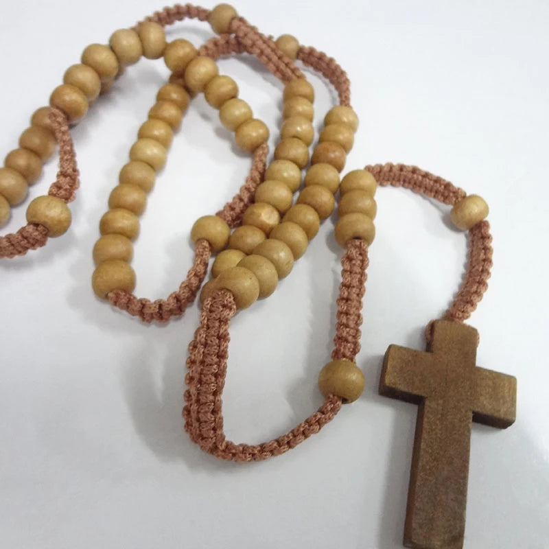 Wooden Rosary Necklace