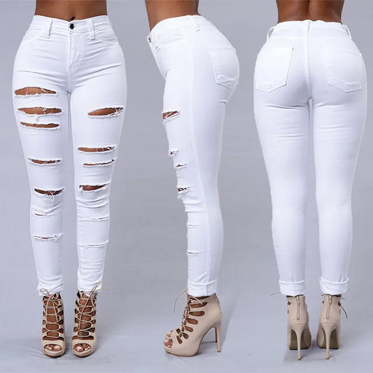 Women ripped jeans