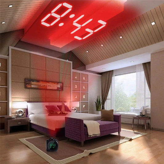 Digital Alarm Clock LCD Creative Projector