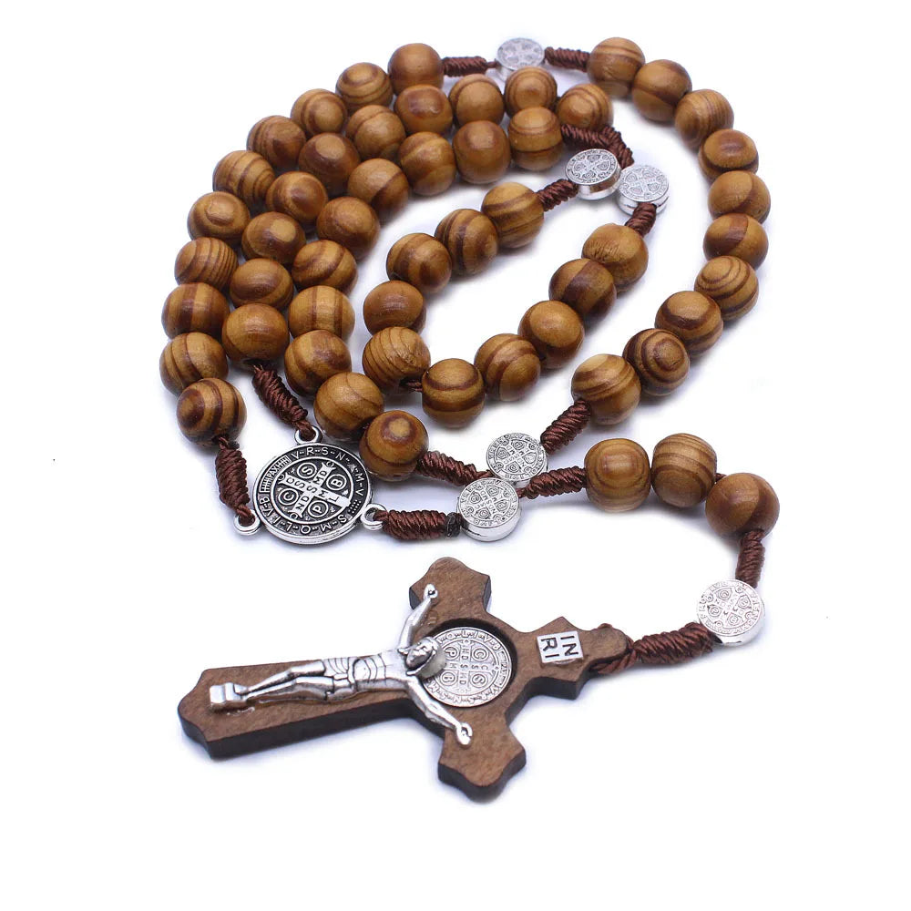 Wooden Rosary Necklace