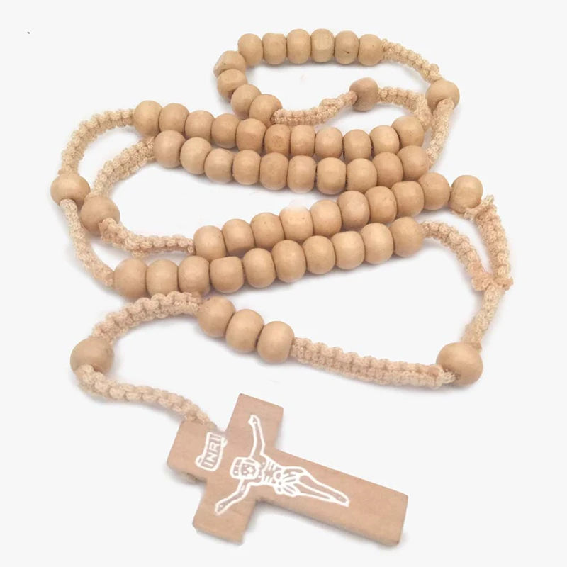 Wooden Rosary Necklace