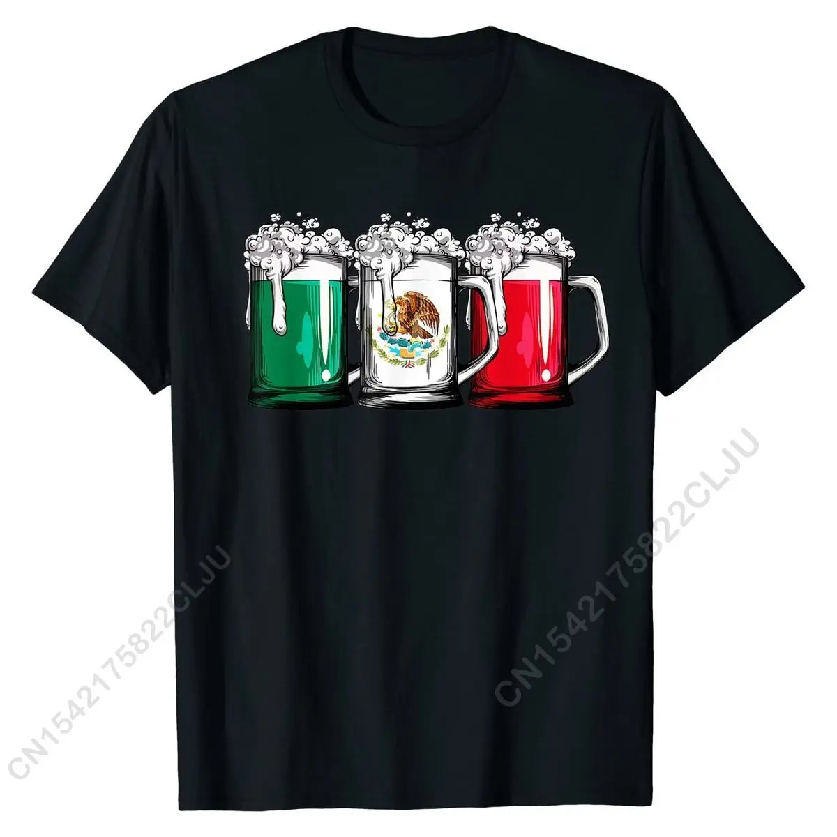 Mexican Flag T Shirt 100%