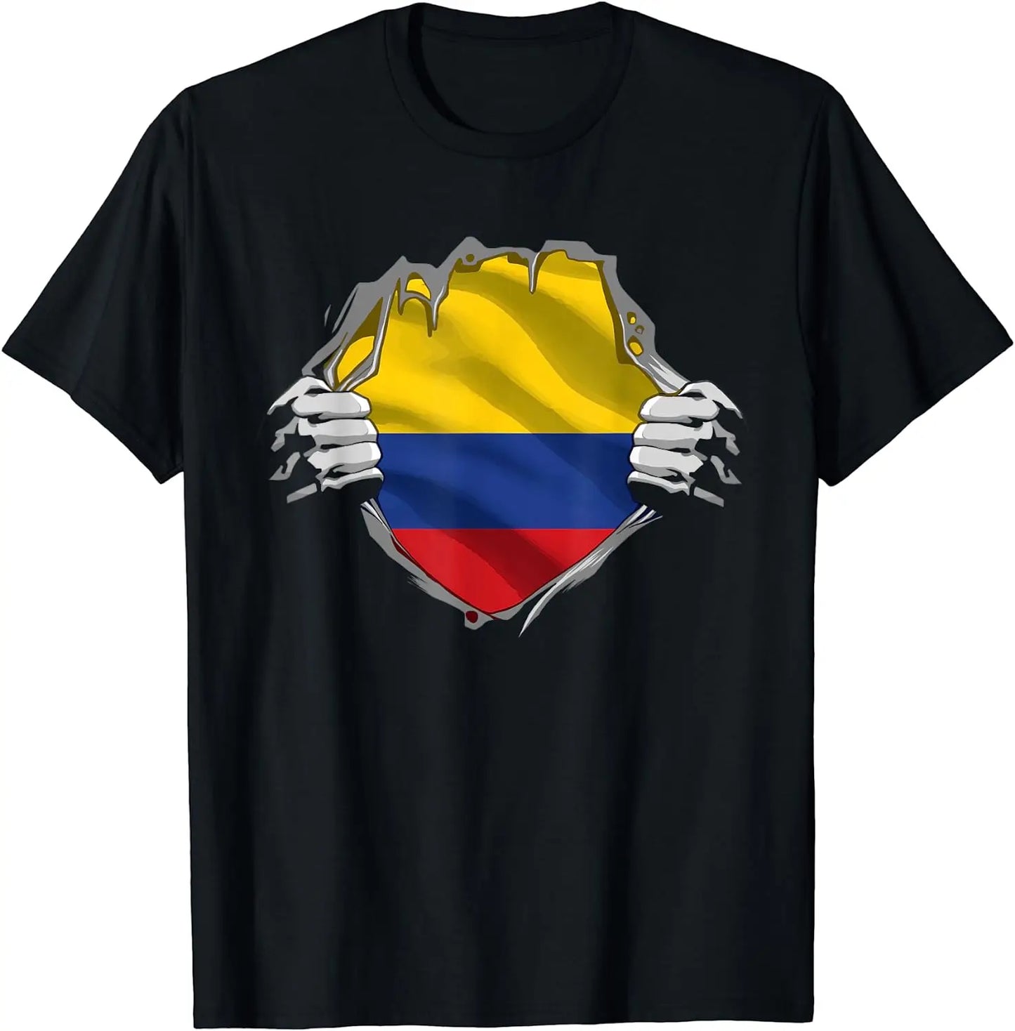 Colombia Flag T-Shirt 100% Cotton