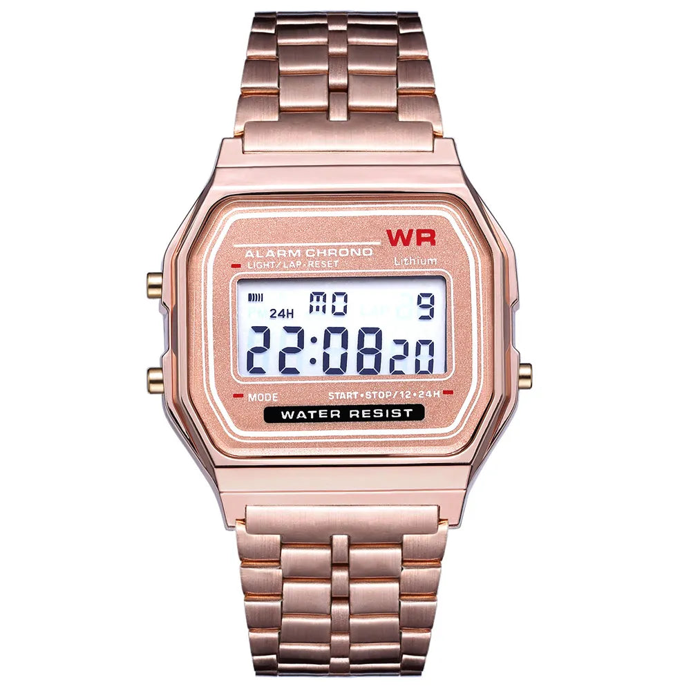 Rose Gold Silver Watch Unisex