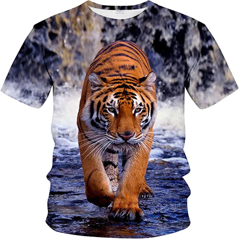 Men 3D Tiger graphic t shirts