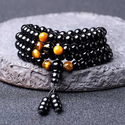 Black Obsidian Buddha Bracalet - admstore