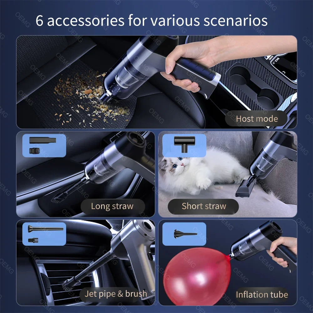 Mini Car Vacuum Wireless Portable