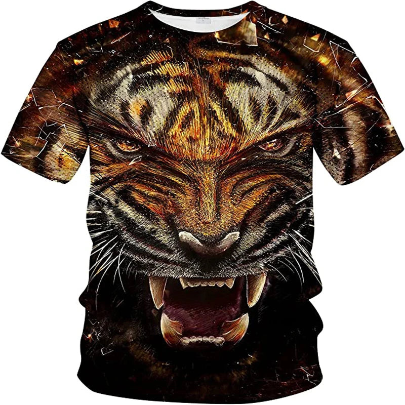 Men 3D Tiger graphic t shirts