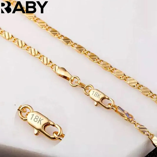 Fashion 18k Gold Silver Necklace