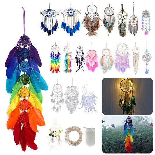 Dream Catcher Colorful Feathers