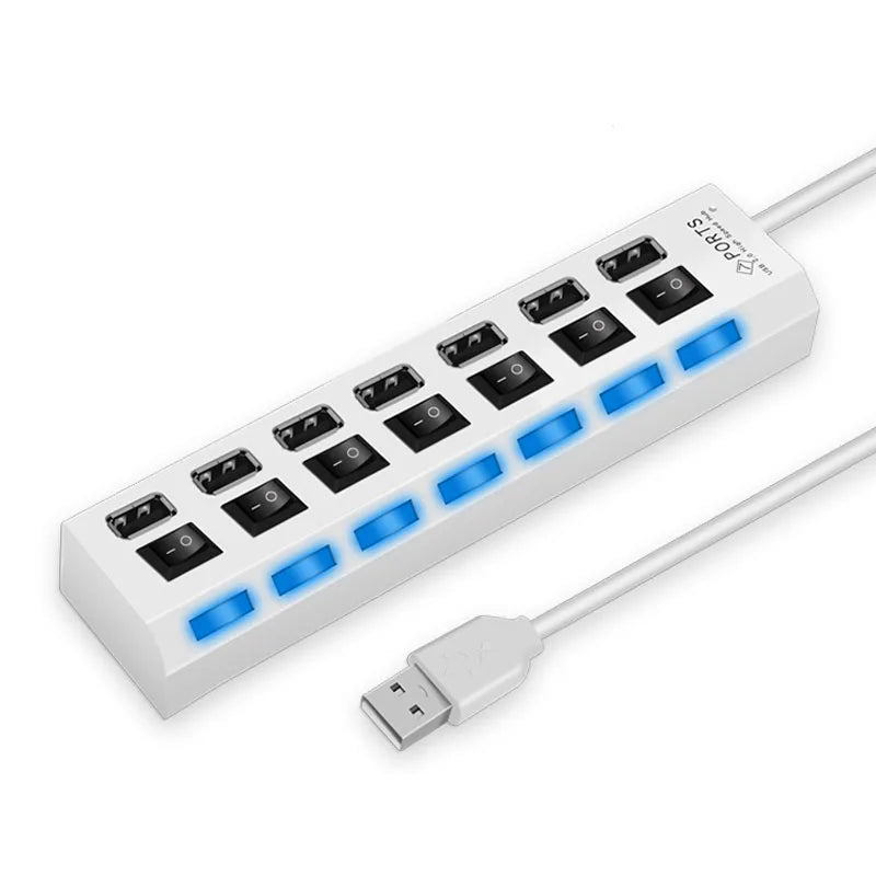 High Speed 4/7 Ports USB HUB 2.0 Adapter Expander Multi USB Splitter