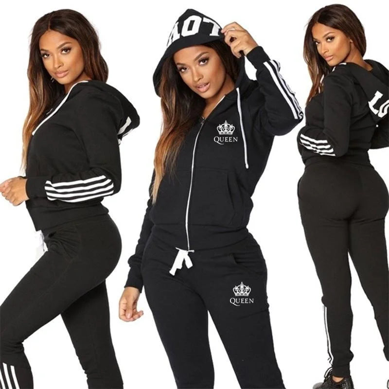 Queen Casual Fashion Tracksuit