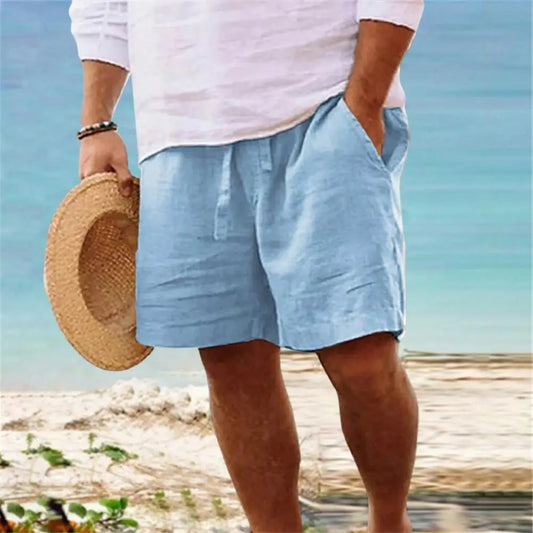 Men Cotton Casual Linen Short