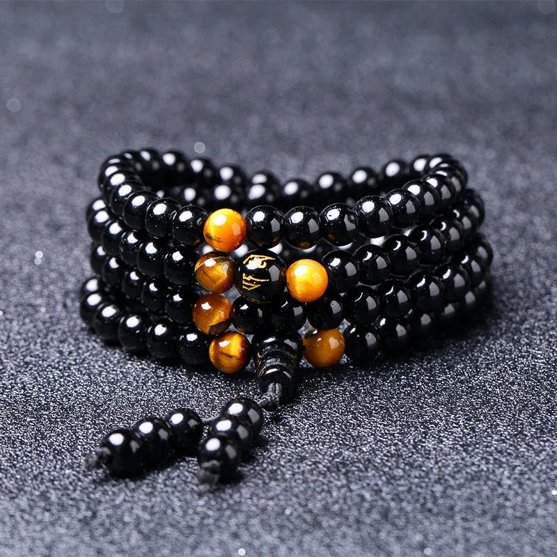 Black Obsidian Buddha Bracalet - admstore