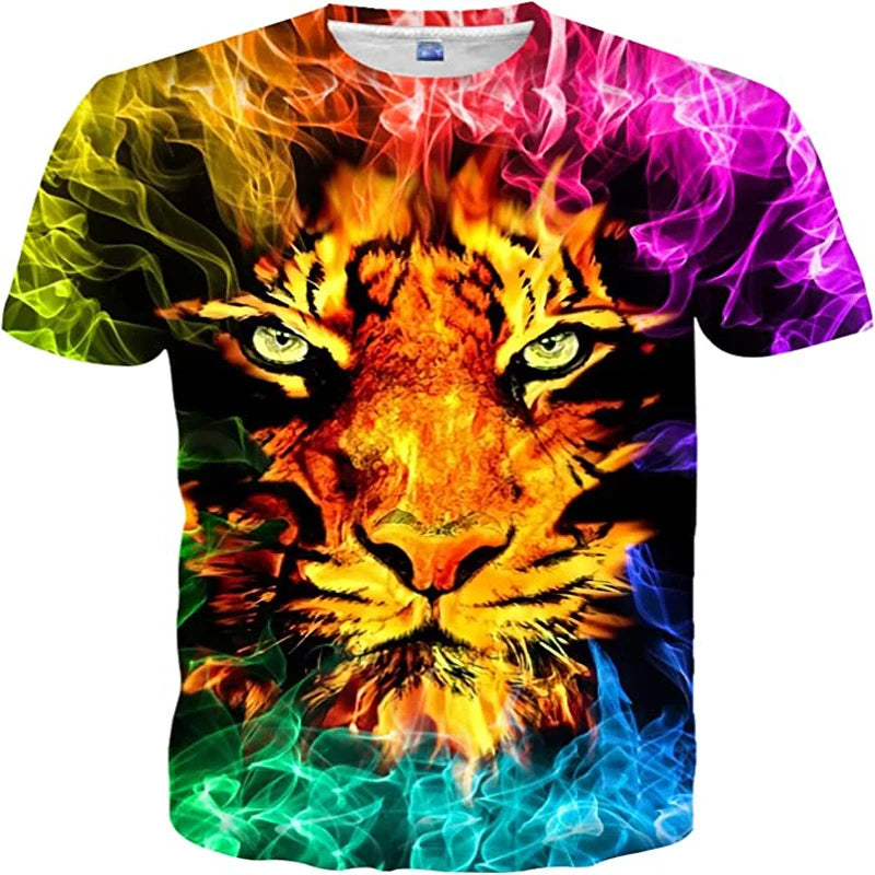 Men 3D Tiger graphic t shirts