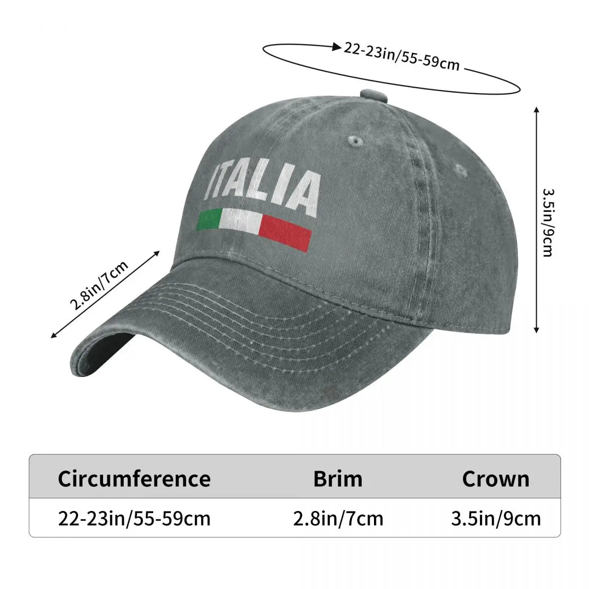 Italian Flag Casual Hat