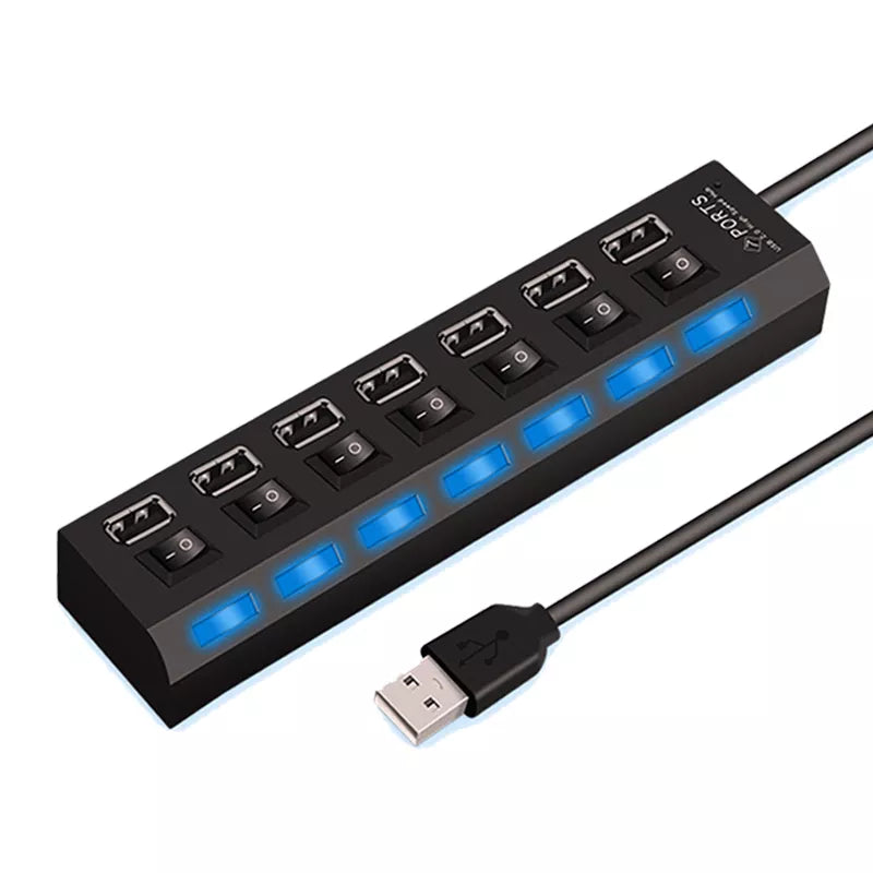 High Speed 4/7 Ports USB HUB 2.0 Adapter Expander Multi USB Splitter