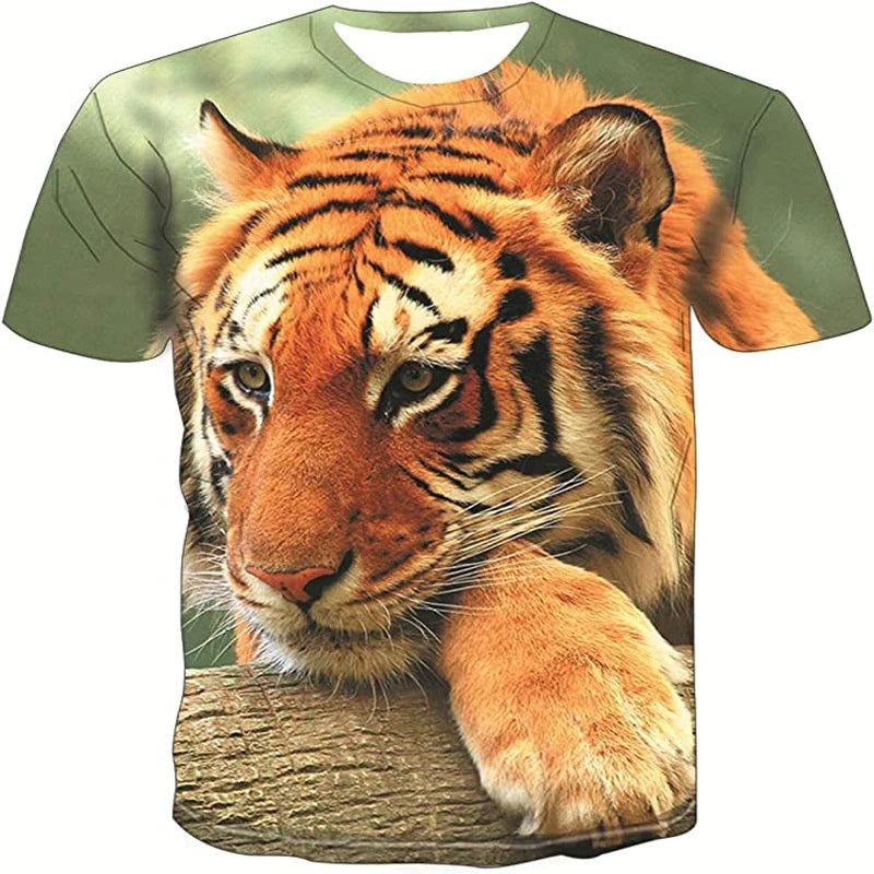 Men 3D Tiger graphic t shirts