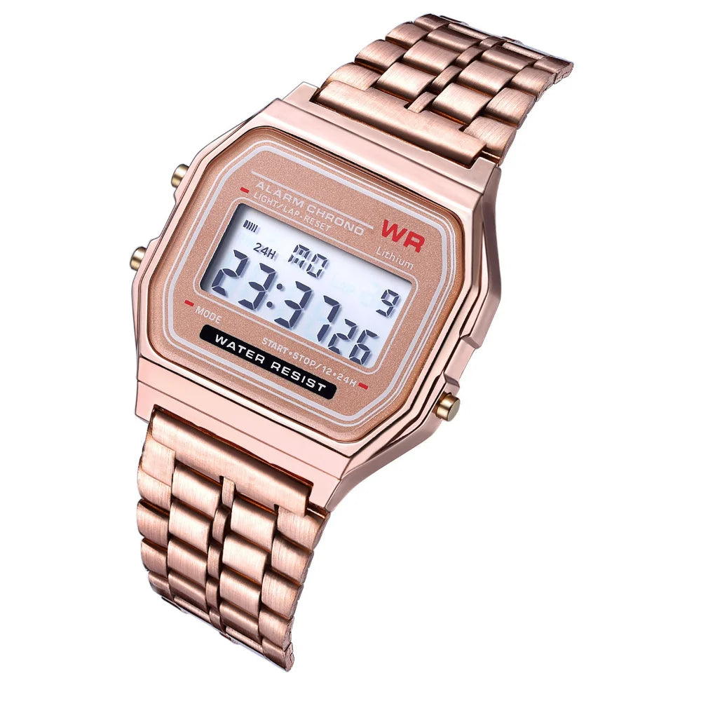 Rose Gold Silver Watch Unisex