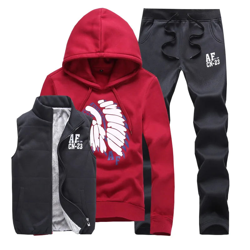 3PCS Men Tracksuit - admstore